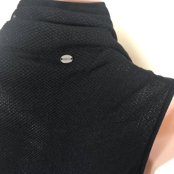 GUESS NEW Knit Sheer Lightweight Drapey Cardigan Sweater Vest Open Knit Top Goth - Picture 8 of 16